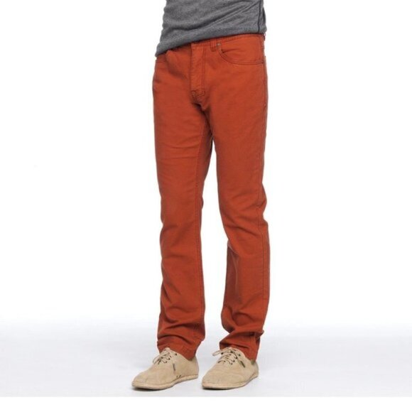 Prana Tuscan Henna Orange Slim Fit Pant 38 X 32 - Picture 1 of 6